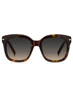 BOSS - Oversized vierkante Havana zonnebril
