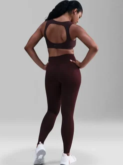 Bourgondië crush - Nike One Seamless Front High Waisted Full Length Leggings