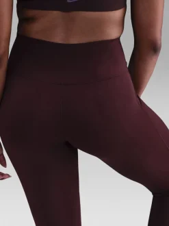 Bourgondië crush - Nike One Seamless Front High Waisted Full Length Leggings