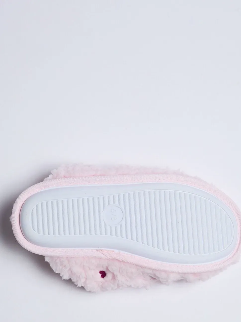 Boux Avenue Heart Embroidered Borg Mule Slippers