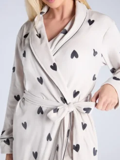 Boux Avenue Heart Velour Long Robe