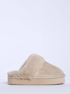 Boux Avenue Platform Suedette Mule Slippers
