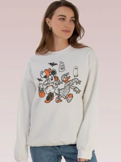 Brands In Disney Minnie Mouse Sketch Halloween Sweatshirt