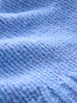 Bright Blue 3D Tulip - Zacht aanvoelend Grof gebreid vest