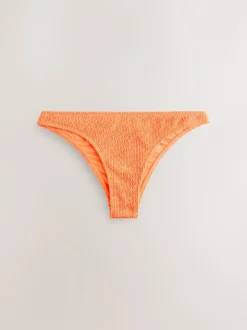 Bright Orange Crinkle - Hoog uitgesneden bikinibroekje