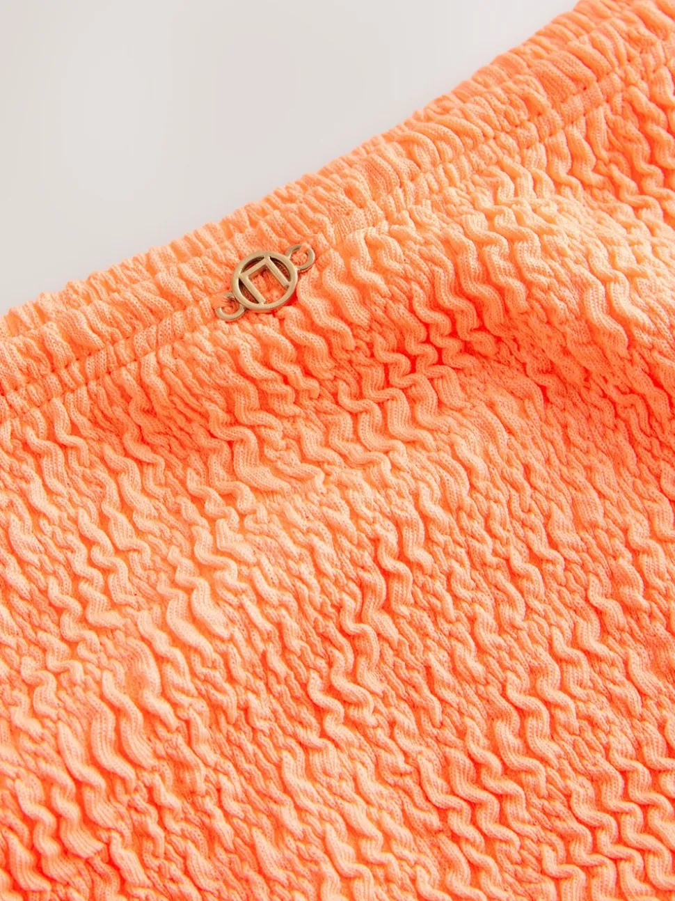 Bright Orange Crinkle - Hoog uitgesneden bikinibroekje