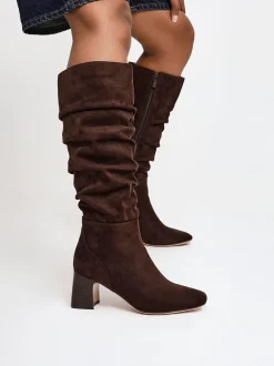 Brown Alpine - Linzi Alpine Ruched High Leg Boots