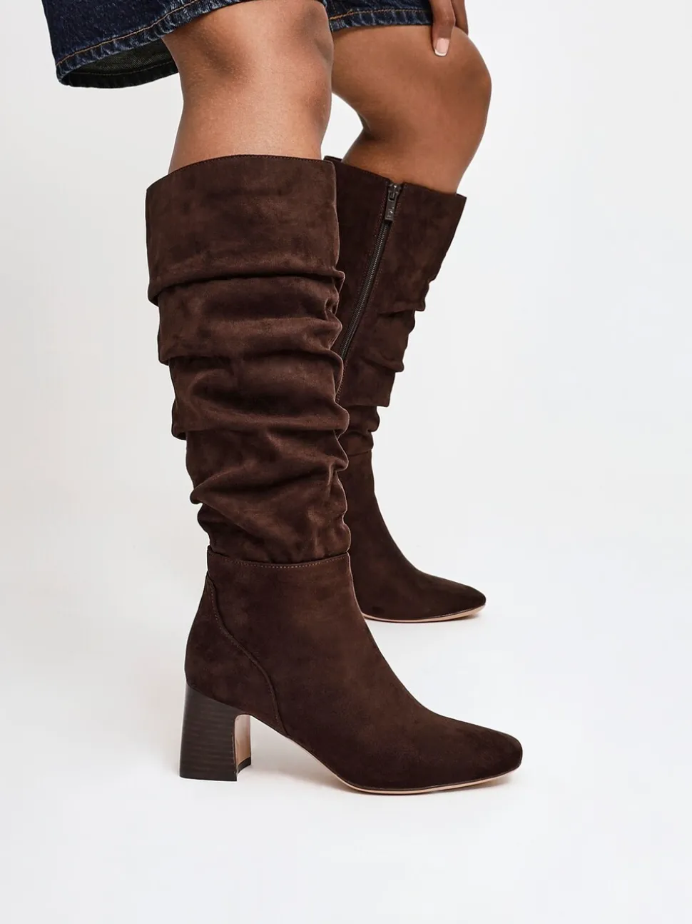 Brown Alpine - Linzi Alpine Ruched High Leg Boots