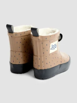 Brown Panda - JoJo Maman Bébé Short Cosy Lined Wellie Boot