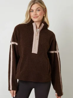 Bruin - Another Sunday Half Zip Contrast Trim Borg Fleece