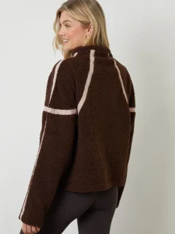 Bruin - Another Sunday Half Zip Contrast Trim Borg Fleece