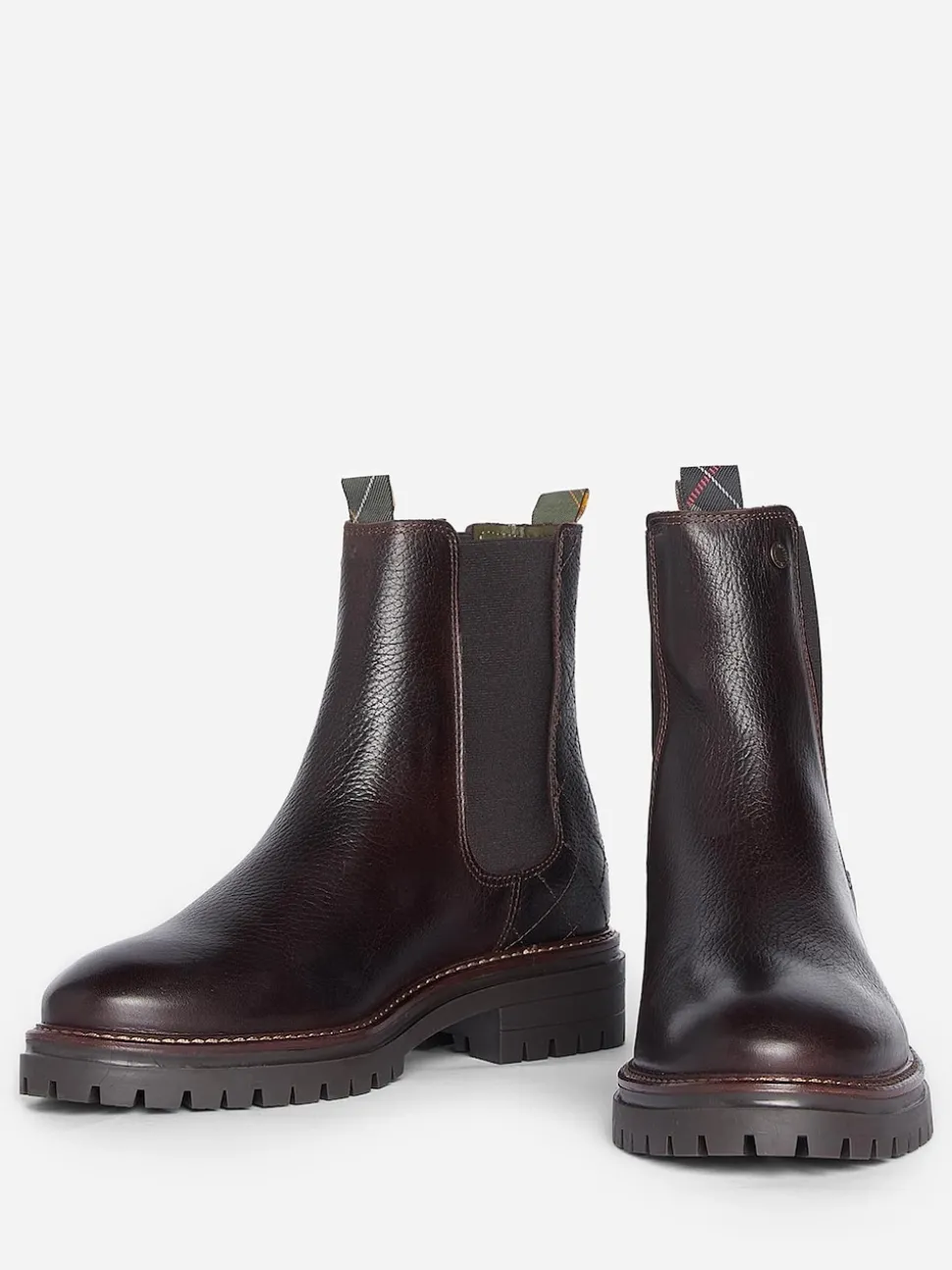 Bruin - Barbour® Evie leren Chelsea-laars