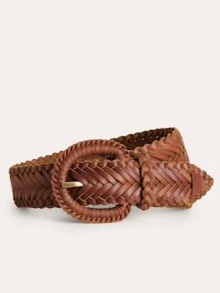 Bruin - Boden geweven leren riem