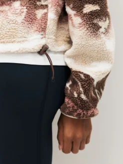 Bruin - Columbia Helvetia™ II Cropped fleece met print en halve drukknoopsluiting
