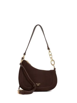 Bruin - Dune London Direction Small nette schoudertas met ronde hals