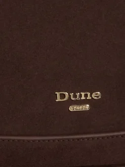 Bruin - Dune London Direction Small nette schoudertas met ronde hals