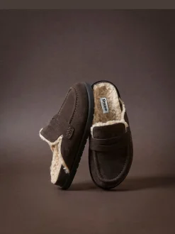 Bruin - Dune London Goldy Lined Backless Loafers