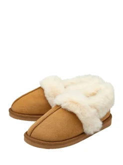 Bruin - Dunlop Faux Suede Collar Full Slippers