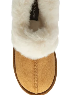 Bruin - Dunlop Faux Suede Collar Full Slippers