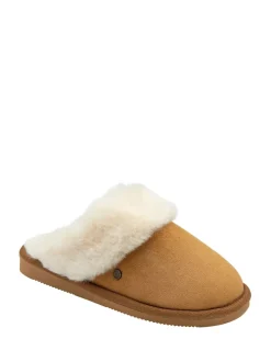 Bruin - Dunlop Faux Suede Mule Slippers Fur Collar
