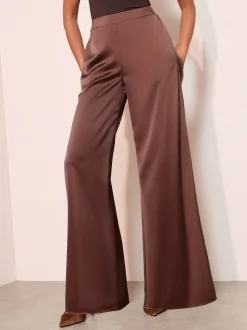 Bruin - Friends Like These Super Wide Leg Satin Trousers