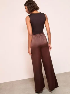 Bruin - Friends Like These Super Wide Leg Satin Trousers