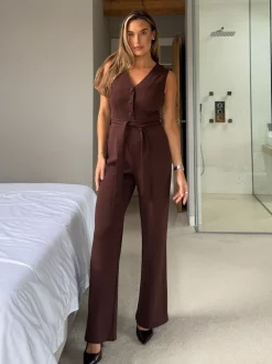 Bruin - Girl In Mind Trisha Tailored Waistcoat Jumpsuit