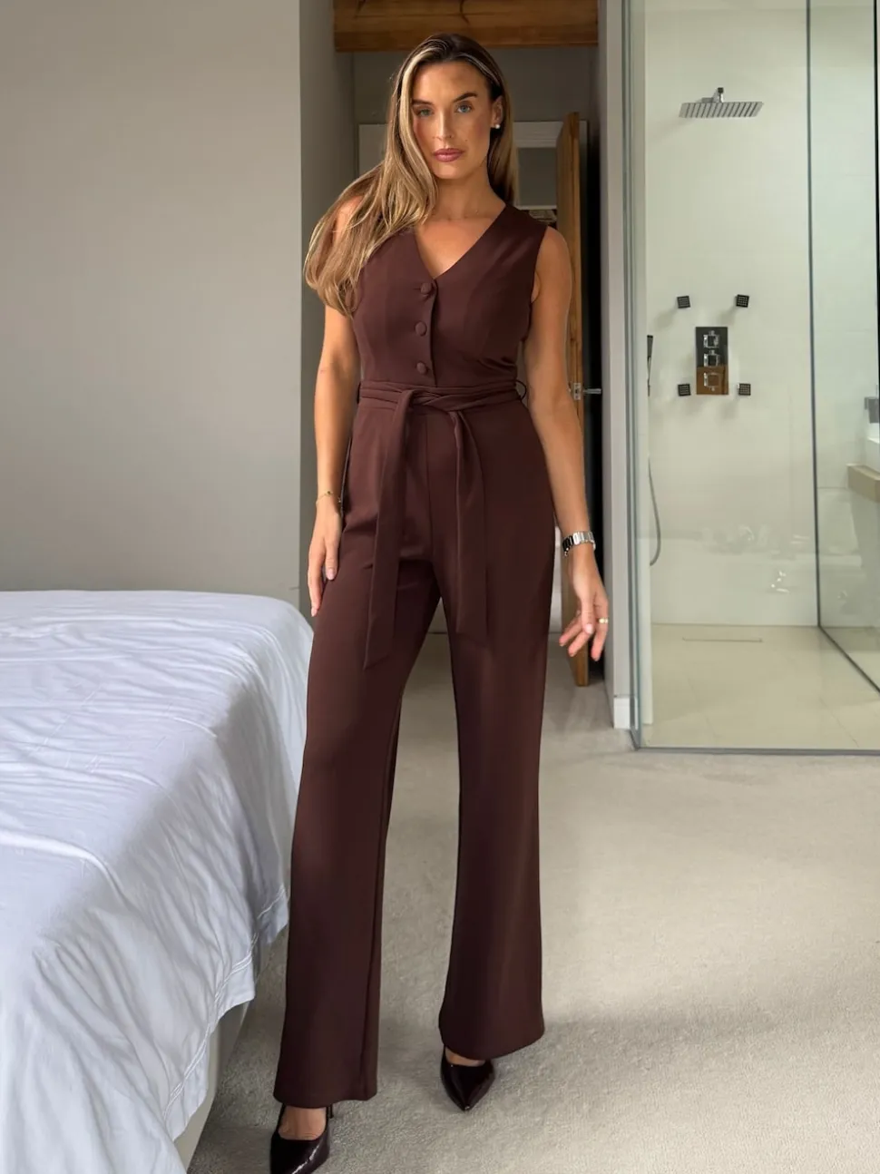 Bruin - Girl In Mind Trisha Tailored Waistcoat Jumpsuit