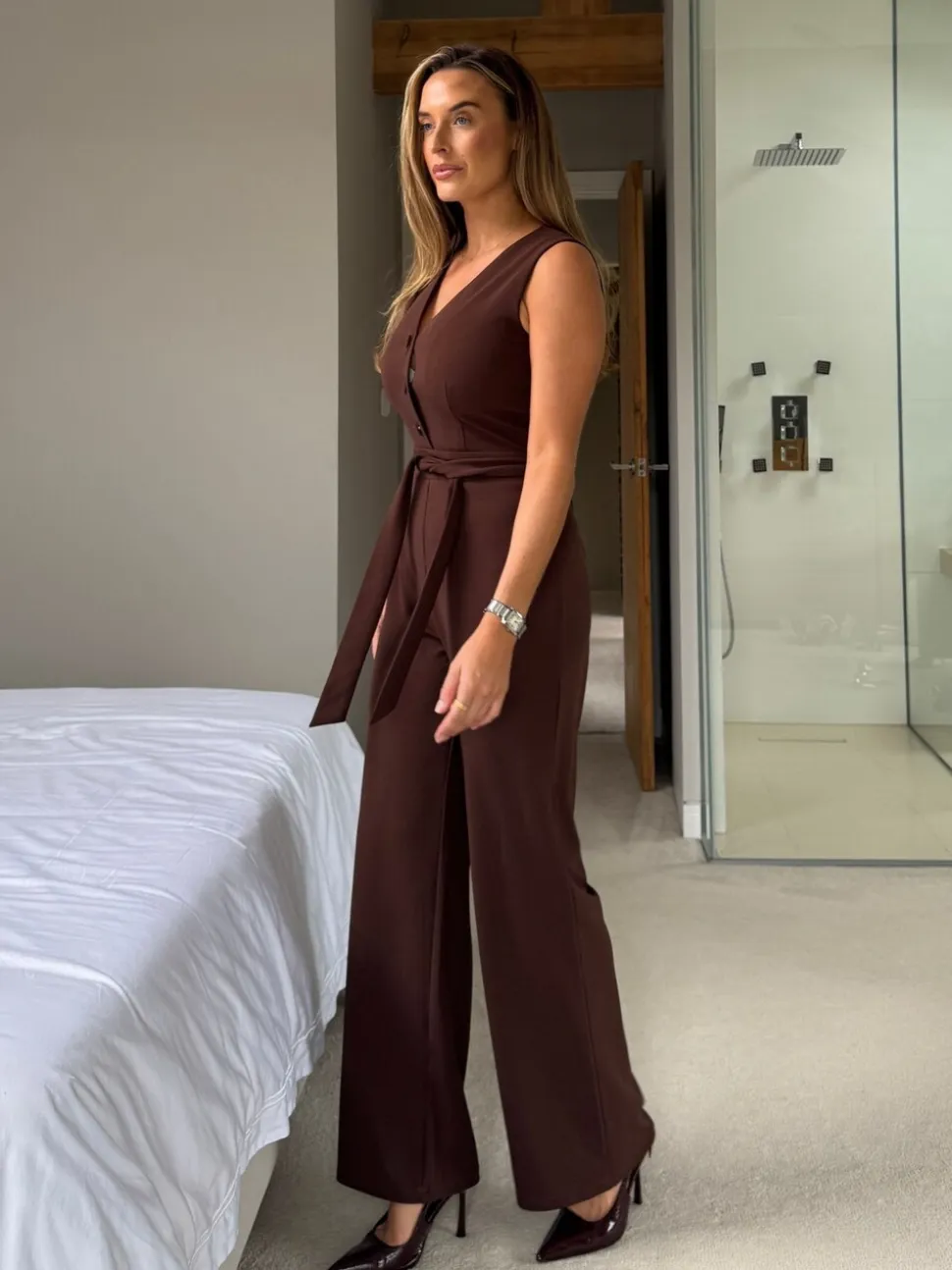 Bruin - Girl In Mind Trisha Tailored Waistcoat Jumpsuit