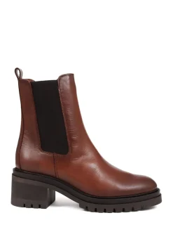 Bruin - Jones Bootmaker leren Chelsea laarzen