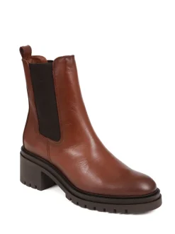 Bruin - Jones Bootmaker leren Chelsea laarzen