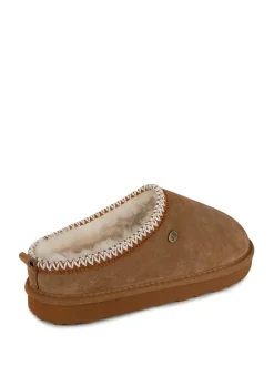 Bruin - Just Sheepskin - Erin damespantoffels van schapenvacht