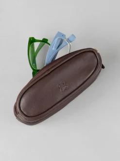 Bruin - Lakeland Leather dubbele brillenkoker