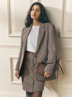 Bruin - Laura Ashley Heritage Dogtooth Check Blazer with Wool