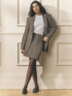 Bruin - Laura Ashley Heritage Dogtooth Check Blazer with Wool