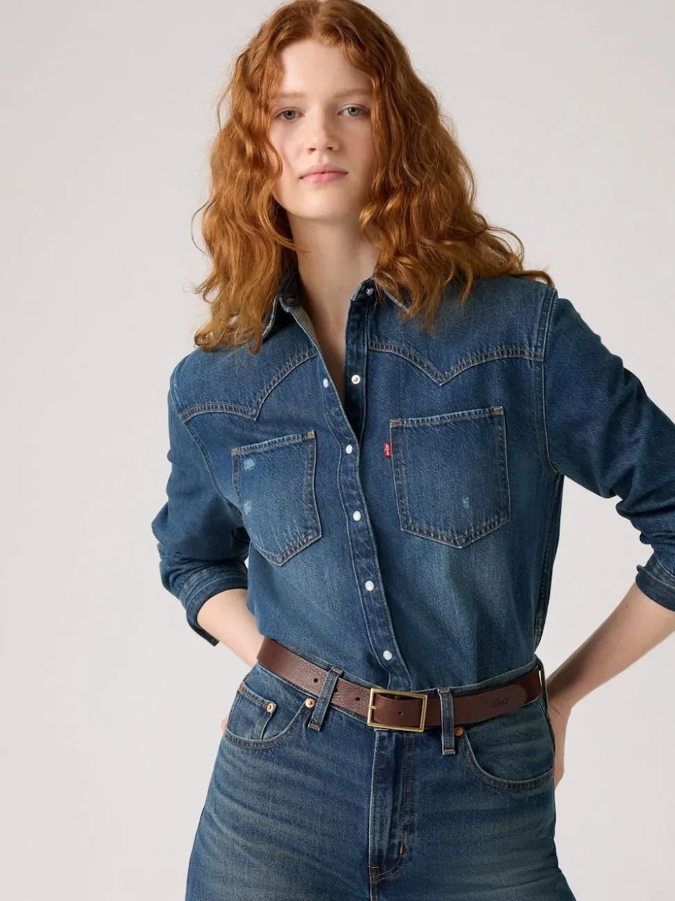 Bruin - Levi's® Logo Rectangle Buckle Belt
