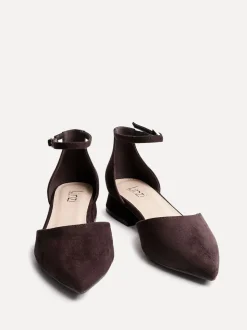 Bruin - Linzi Dolly pumps met lage blokhak en wijde pasvorm