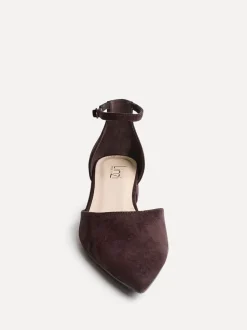 Bruin - Linzi Dolly pumps met lage blokhak en wijde pasvorm