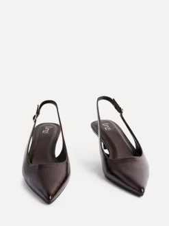 Bruin - Linzi Elvira slingback pumps met kleine hak