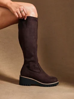 Bruin - Linzi Maintain Stretch High Leg Wedge Boots