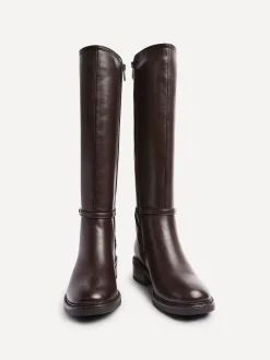 Bruin - Linzi Power High Leg Boots With Stretch Side Panel and Buckle Detail