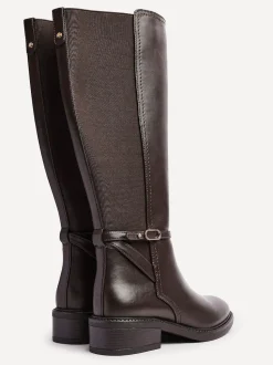 Bruin - Linzi Power High Leg Boots With Stretch Side Panel and Buckle Detail