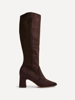 Bruin - Linzi Slate Stretch Knee High Block Heel Boots