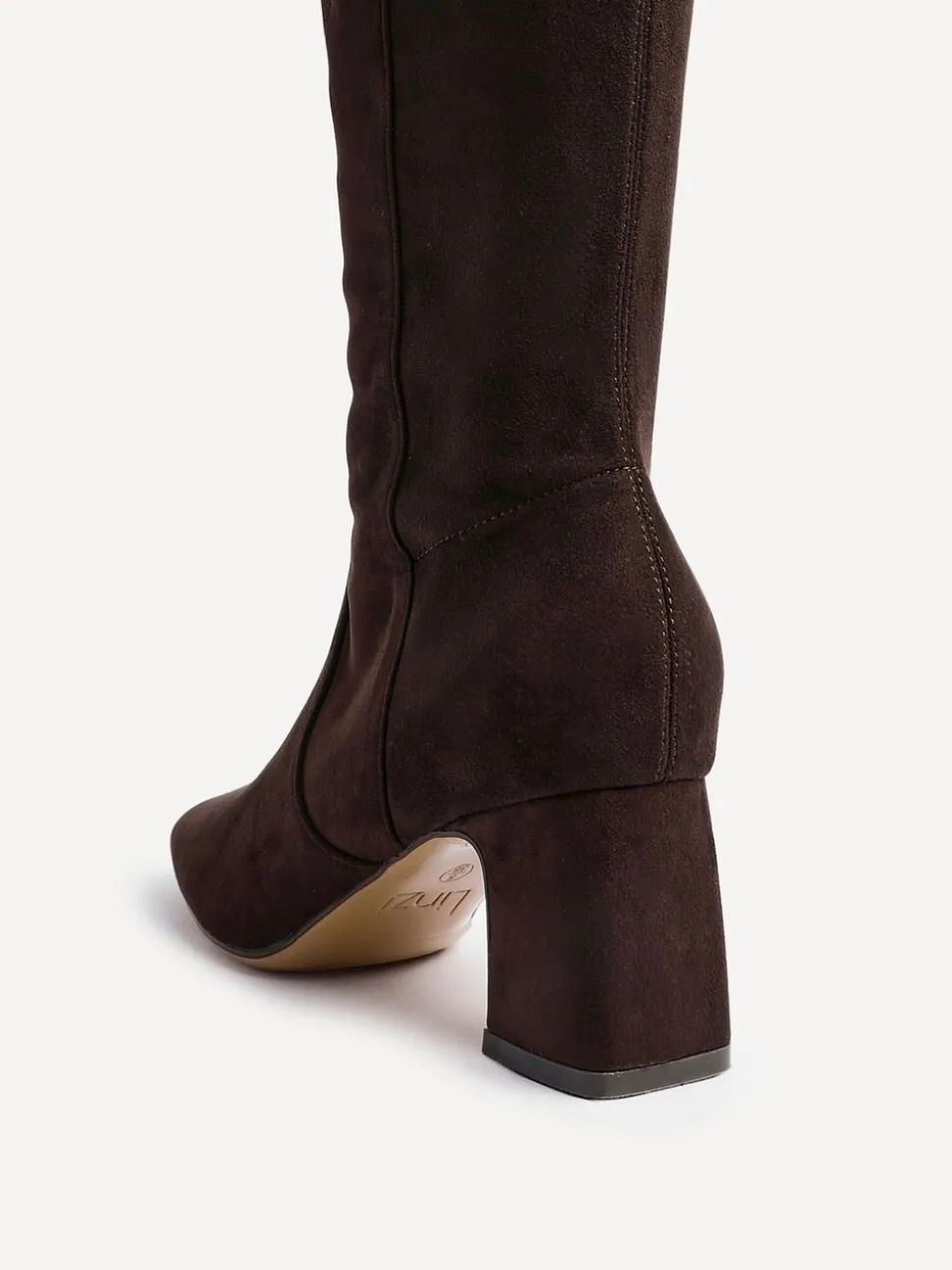 Bruin - Linzi Slate Stretch Knee High Block Heel Boots