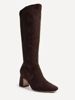 Bruin - Linzi Slate Stretch Knee High Block Heel Boots