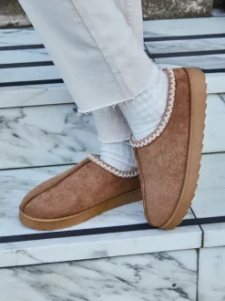 Bruin - Linzi Tana Faux Suede Slip-On Slippers