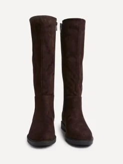Bruin - Linzi Wide Fit Steel High Leg Boots With Stretch Panel