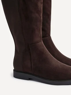 Bruin - Linzi Wide Fit Steel High Leg Boots With Stretch Panel