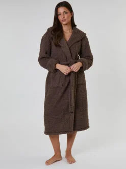 Bruin - Loungeable Chunky Sherpa Hooded Midaxi Robe