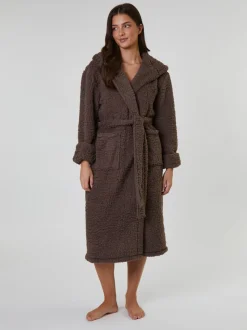 Bruin - Loungeable Chunky Sherpa Hooded Midaxi Robe